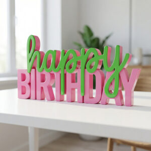 Happy Birthday Decorative Table Showpiece – Colorful Birthday Party Decoration